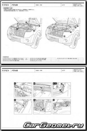 Mitsubishi Pajero (V93W V97W) 2006-2020 (RH Japanese market) Body dimensions