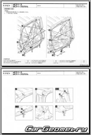   Mitsubishi eK Space (B11A) 2014-2020 (RH Japanese market) Body dimensions