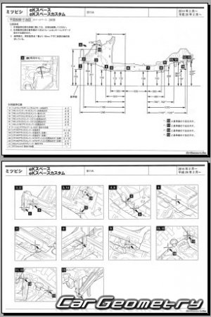  Mitsubishi eK Space (B11A) 2014-2020 (RH Japanese market) Body dimensions