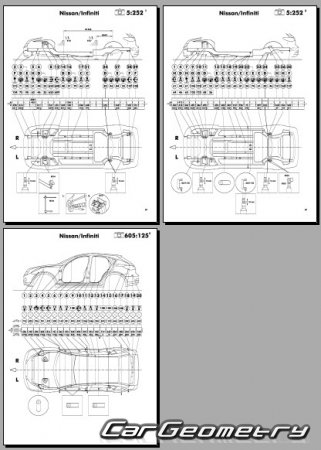 Размеры кузова Nissan Skyline Crossover (NJ50 J50) 2009-2016 (RH Japanese market) Body dimensions