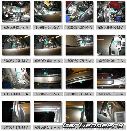 Кузовные размеры Honda Civic Type-R (FN2) 2009-2012 (RH Japanese market) Body dimensions