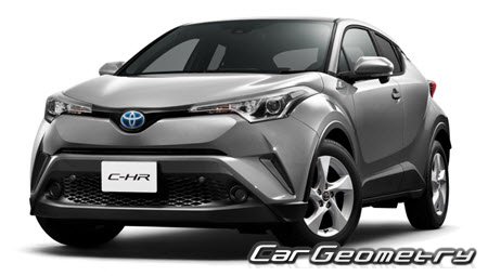 Кузовные размеры Toyota C-HR Hybrid (ZYX10) 2016–2024, Размеры кузова Тойота C-HR