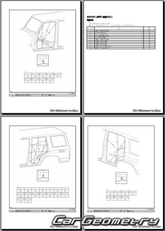 Toyota Land Cruiser 70 (GRJ76K GRJ79K) 2014-2022 (RH Japanese market) Body dimensions