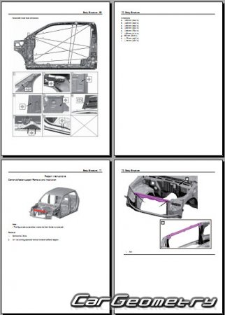 Кузовные размеры Mazda BT-50 (TF) 2019–2028 Body Repair Manual