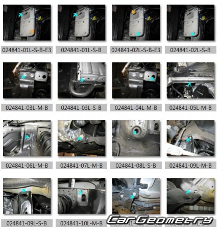 Размеры кузова Suzuki S-Cross 2022-2025 Body Repair Manual