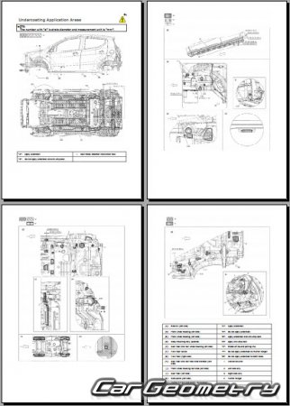 Размеры кузова Suzuki Alto Celerio 2008-2014 Body Repair Manual