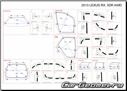 Lexus RX270 RX350 20092015 (RH Japanese market) Body dimensions