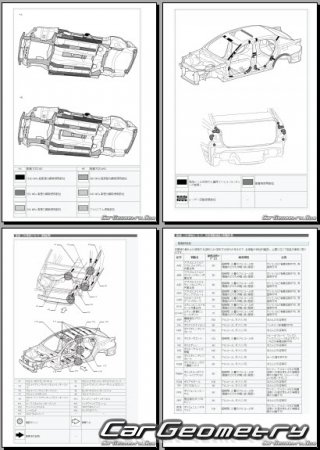 Lexus GS250 GS350 (GRL10 GRL11 GRL15) 2012-2015 (RH Japanese market) Body dimensions
