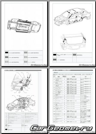 Lexus GS 300h 450h (AWL10 GWL10) 2013-2016 (RH Japanese market) Body dimensions