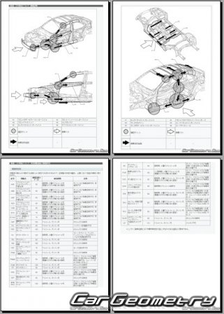 Lexus IS250 IS350 2013-2015 (RH Japanese market) Body dimensions