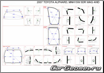   Toyota Alphard (H10 H15) 2002-2008 RH Body Repair Manual