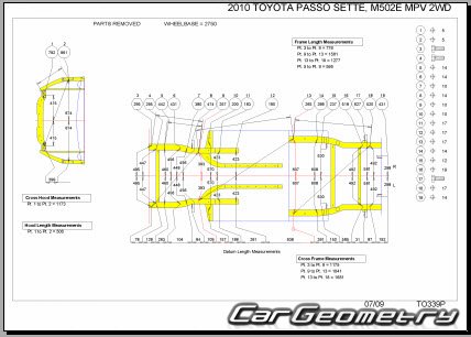 Daihatsu Boon Luminas и Toyota Passo Sette 2008-2015 (RH Japanese market) Body dimensions