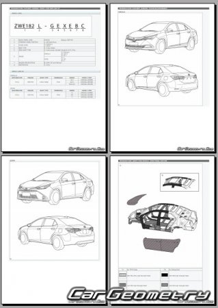 Toyota Levin Hybrid (ZWE182) 20152018 (LH Asian market) Body dimensions