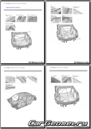 Размеры кузова Honda Civic Hatchback (FK7) 2017-2020 (RH Japanese market) Body Repair Manual