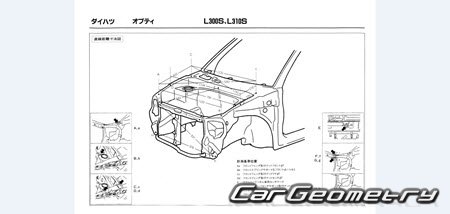 Daihatsu Opti (L300S L310S) 1992-1998 (RH Japanese market) Body dimensions
