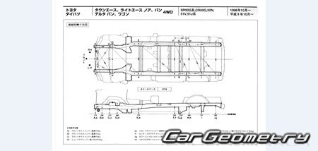 Daihatsu Delta (R40 R50) 1997-2002 (RH Japanese market) Body dimensions