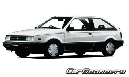 Кузовные размеры Isuzu Gemini (JT150) 1985-1990, Размеры кузова Изудзу Джемини
