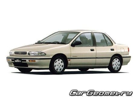 Кузовные размеры Isuzu Gemini (JT) 1990-1993, Размеры кузова Изудзу Джемини