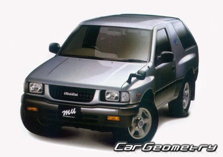 Кузовные размеры Isuzu MU (UCS) 1989-1998, Размеры кузова Изудзу МУ