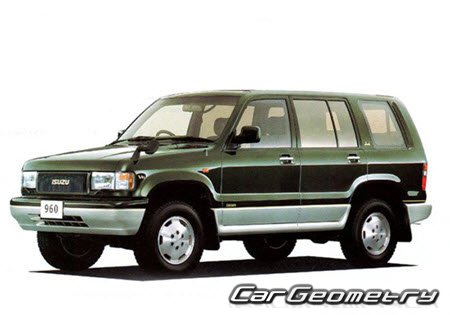 Кузовные размеры Isuzu Bighorn (UBS) 1991-1998, Размеры кузова Изудзу Бигхорн