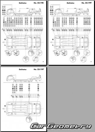 Daihatsu Storia & Sirion (M100 M110) 1998-2004 Body dimensions