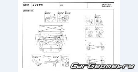 Honda Integra (DC5) 20012006 (RH Japanese market) Body dimensions