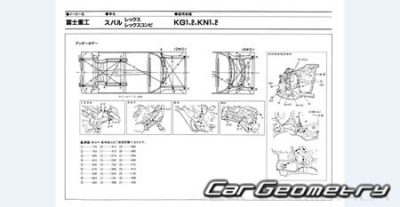 Subaru Rex Combi (KG KN) 1987-1990 (RH Japanese market) Body dimensions