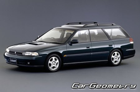 Subaru Legacy (BD BG) 1994-1999 (RH Japanese market) Body dimensions