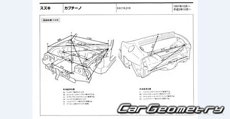 Suzuki Cappuccino (EA11 EA21) 1991-1997 (RH Japanese market) Body dimensions