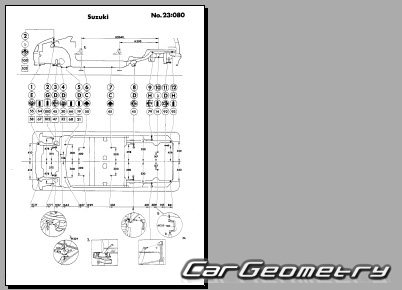 Suzuki Alto & Fronte (11S 11V) 1988-1990 (RH Japanese market) Body dimensions