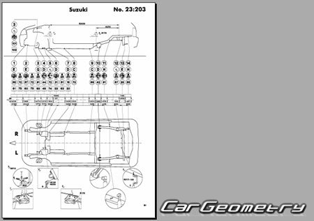 Suzuki Wagon R (CT21S CT51S CV21S CV51S) 1993-1998 (RH Japanese market) Body dimensions
