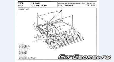 Suzuki Escudo 19972005 (RH Japanese market) Body dimensions