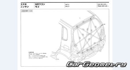 Suzuki MR Wagon (MF21S) 20012006 (RH Japanese market) Body dimensions