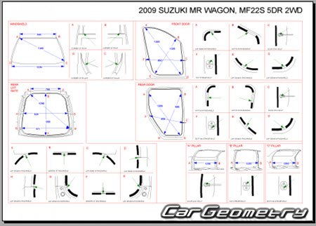 Suzuki MR Wagon (MF22S) 20062010 (RH Japanese market) Body dimensions