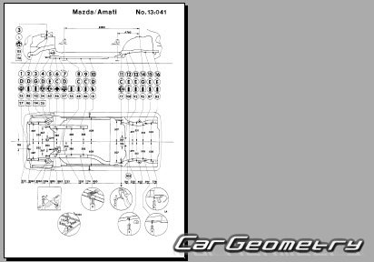 Mazda Autozam Revue (DB) 1990-1997 (RH Japanese market) Body dimensions