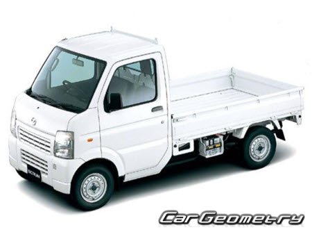 Кузовные размеры Mazda Scrum Truck (DG63T) 2002-2013, Размеры кузова Mazda Scrum Truck (DG63T) 2002-2013
