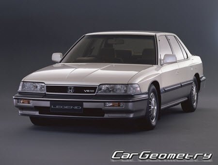 Кузовные размеры Honda Legend (KA) 1985-1990, Размеры кузова Хонда Легенд