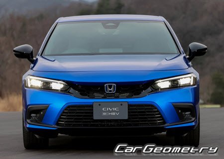 Кузовные размеры Honda Civic e:HEV (FL4) 2022-2027, Размеры кузова Хонда Цивик ФЛ4