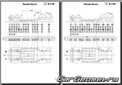 Honda Legend (KB2) 2008-2012 (RH Japanese market) Body dimensions
