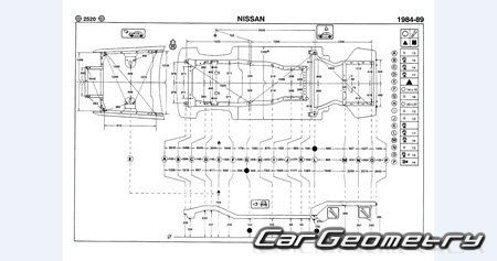 Nissan Fairlady Z (Z31) 1983-1989 (RH Japanese market) Body dimensions