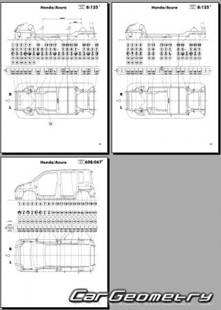 Honda Mobilio (GB1 GB2) 2001-2008 (RH Japanese market) Body dimensions