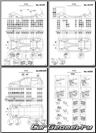 Honda Civic & Civic Ferio (EG3-9 EH1) 1991-1995 (RH Japanese market) Body dimensions