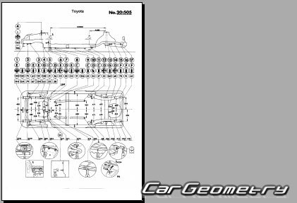 Toyota Celica (T160) 1985-1989 (RH Japanese market) Body dimensions