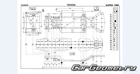 Toyota Supra (GA70 MA70) 1986-1993 (RH Japanese market) Body dimensions