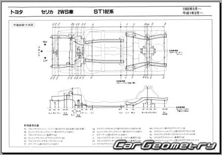 Toyota Celica (T18#) 1989-1993 (RH Japanese market) Body dimensions
