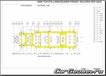 Toyota Land Cruiser Prado (J120) 20022009 (RH Japanese market) Body dimensions