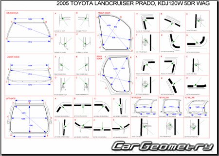 Toyota Land Cruiser Prado (J120) 20022009 (RH Japanese market) Body dimensions