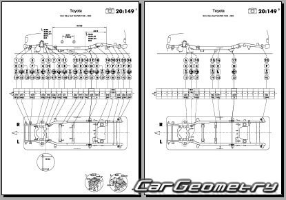 Toyota Hilux Surf (N180) 1998-2002 (RH Japanese market) Body dimensions