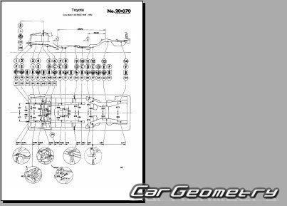 Toyota Mark II (X80) 1988-1992 (RH Japanese market) Body dimensions