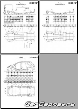 Toyota Nadia (XN10# CN10#) 1998-2003 (RH Japanese market) Body dimensions